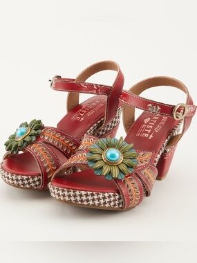 NWOB! L’Artiste ASTARR Platform Sandals by SPRING STEP, 41(9.5-10), TED MULTI